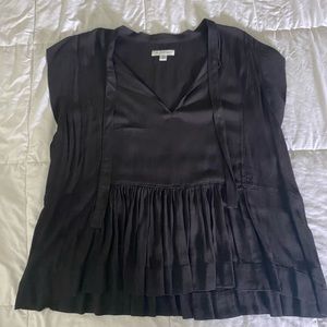 NWOT Free Assembly Peplum Black Blouse